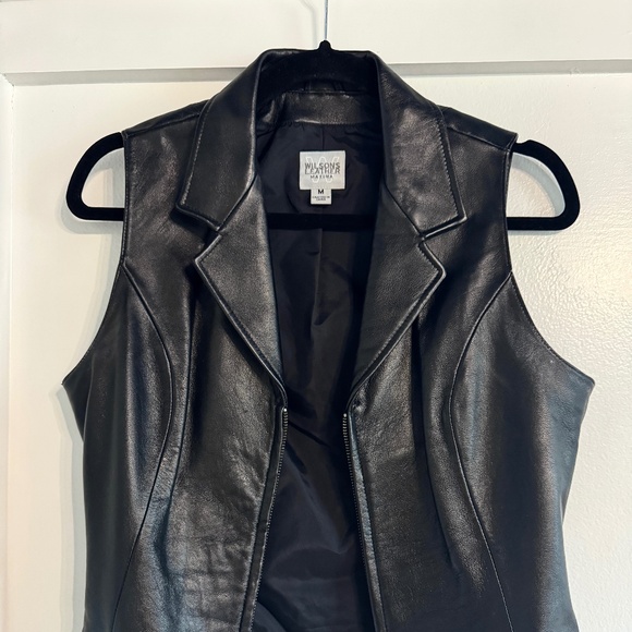 Vintage Wilson's Leather Moto Vest MAXIMA - Picture 2 of 4